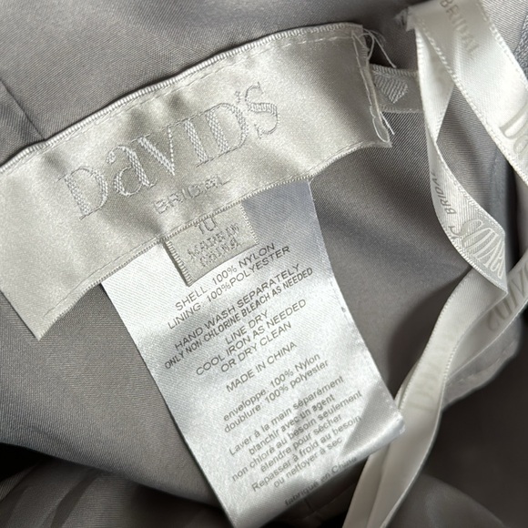 David’s Bridal Silver Lace Dress - F15620 - Picture 7 of 7